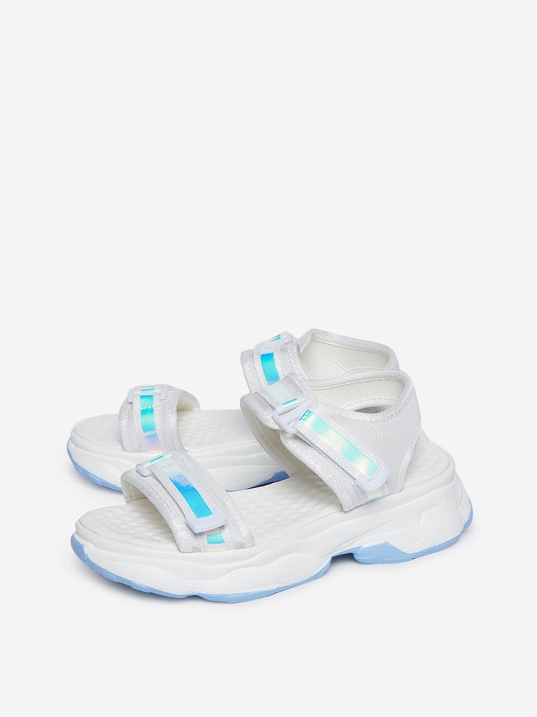 LUNA BLU White Chunky Sandals