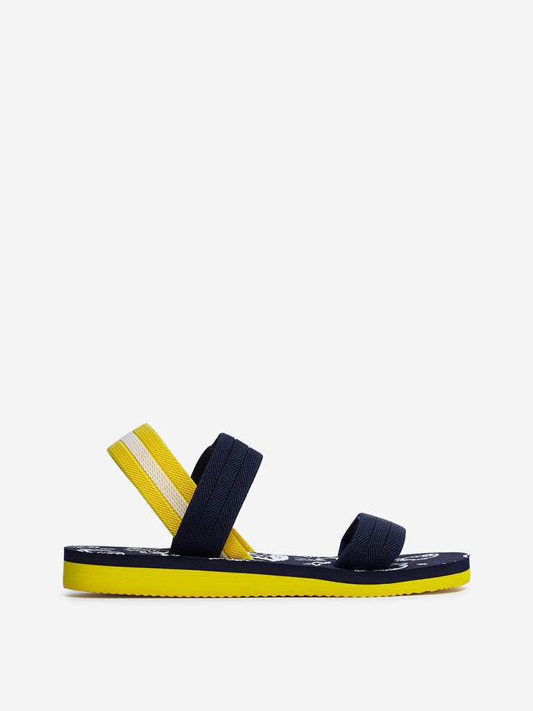 Yellow Navy Space Sandals