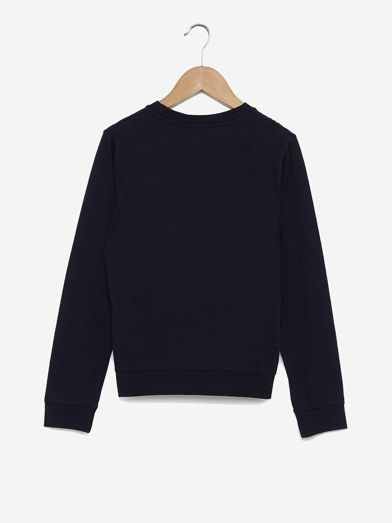 Y&F Kids Navy Printed Pure Cotton T-Shirt