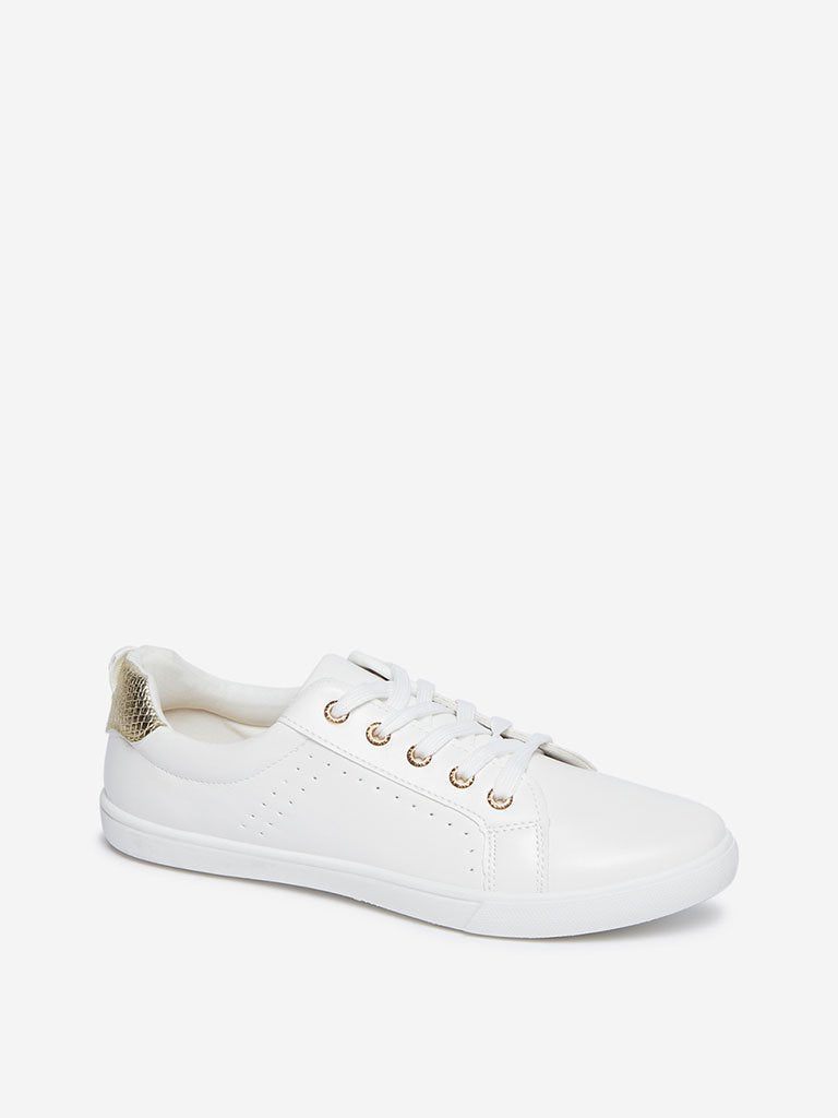 LUNA BLU White Perforated Sneakers