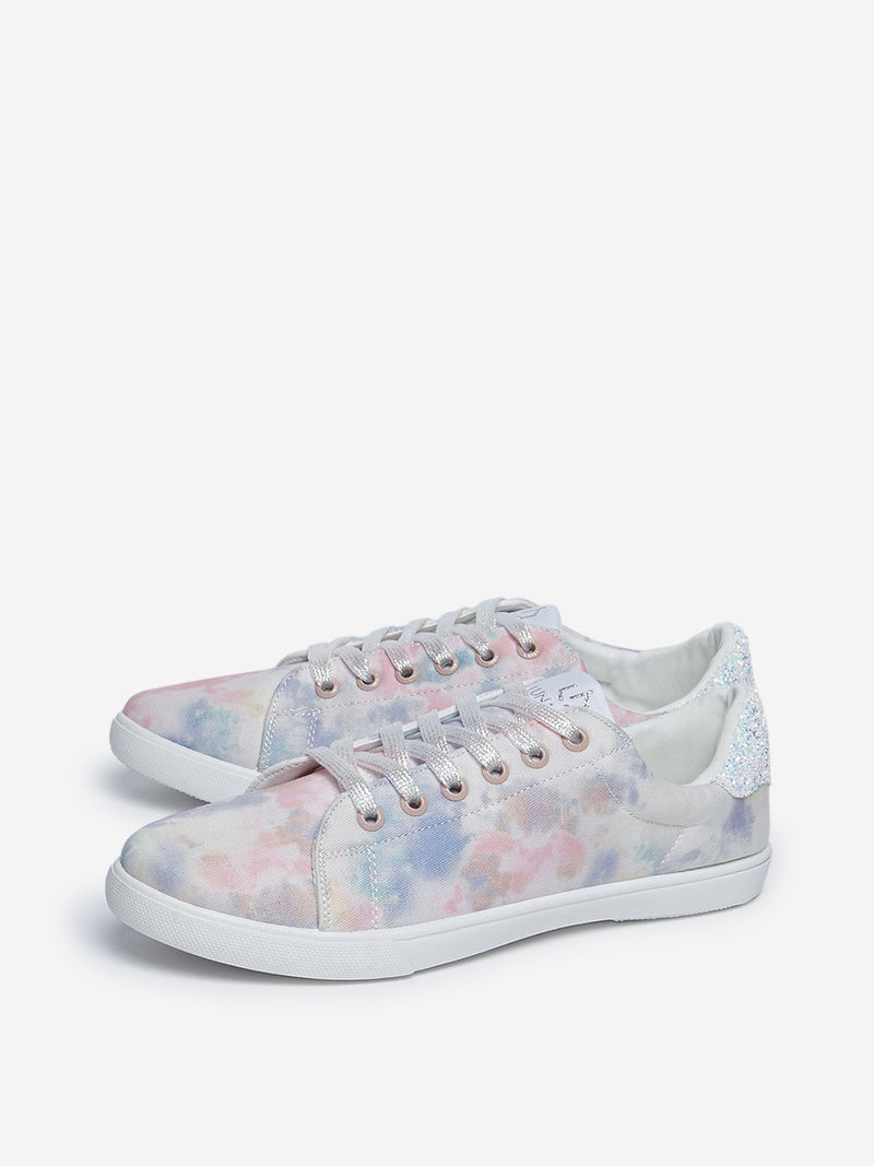 LUNA BLU Multicolour Tie-Dye Print Sneakers