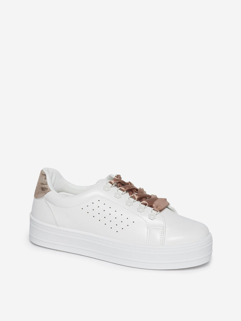 LUNA BLU White Platform Sneakers