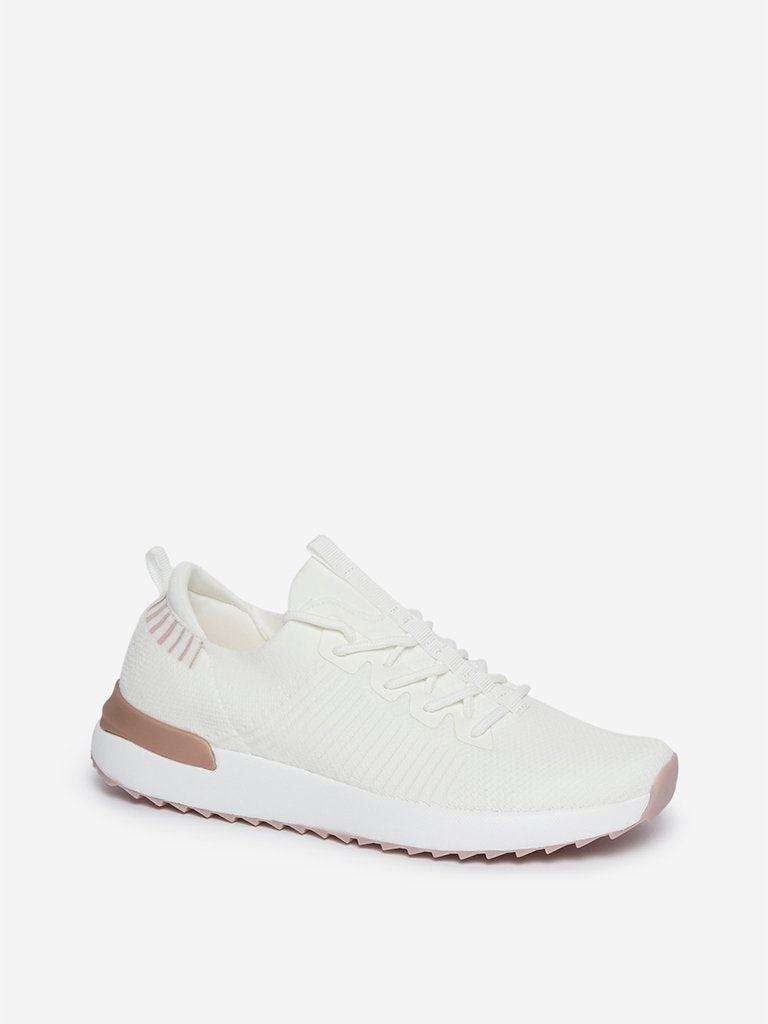 LUNA BLU White Lace-Up Sneakers
