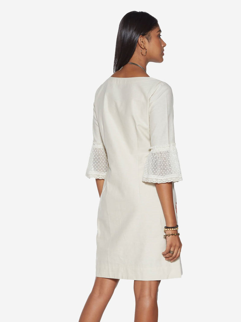 Bombay Paisley Off White Floral Shift Dress