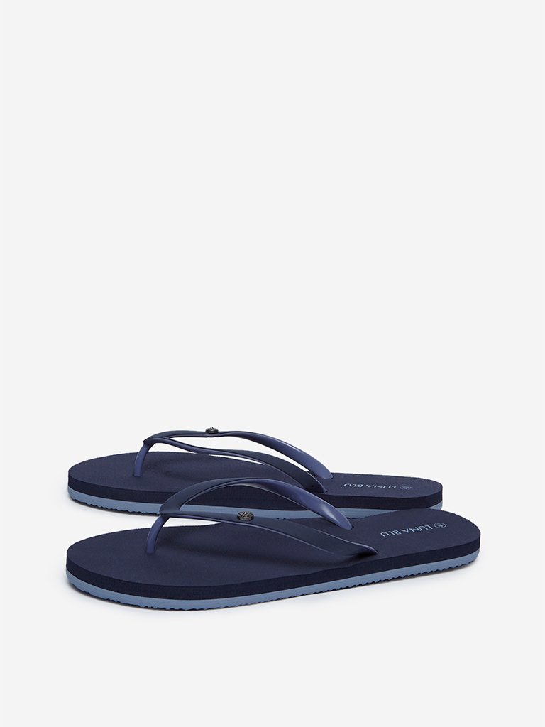 LUNA BLU Navy Flip-Flops
