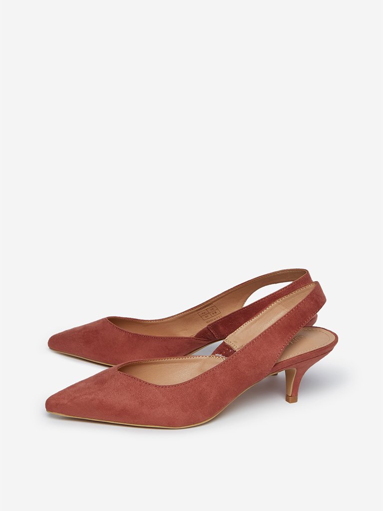 LUNA BLU Blush Pink Kitten Heel Sandals