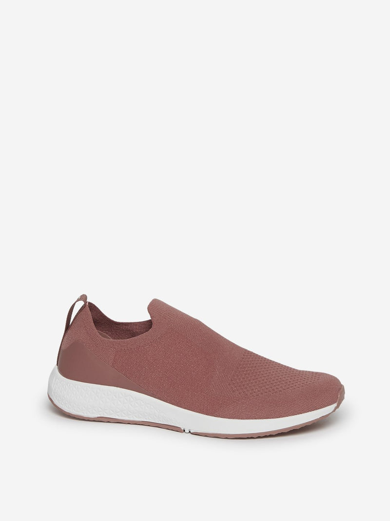 LUNA BLU Blush Pink Knitted Slip-On Sneakers