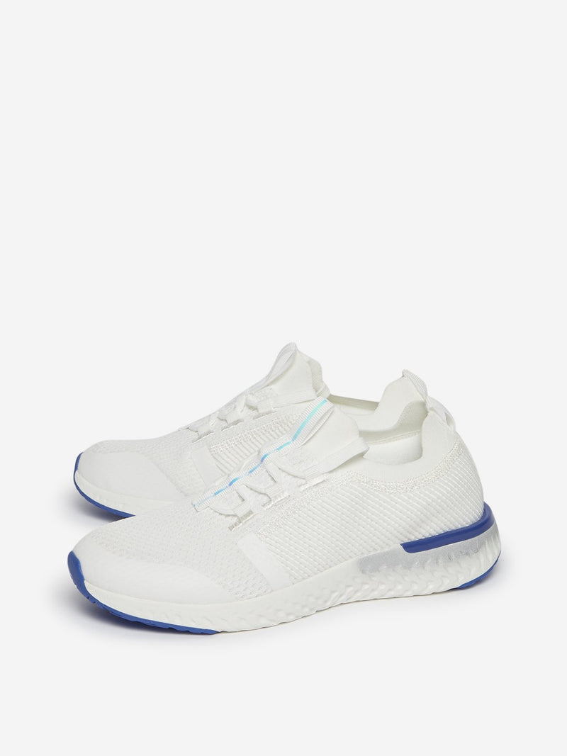 LUNA BLU White Mesh Pattern Chunky Sneakers