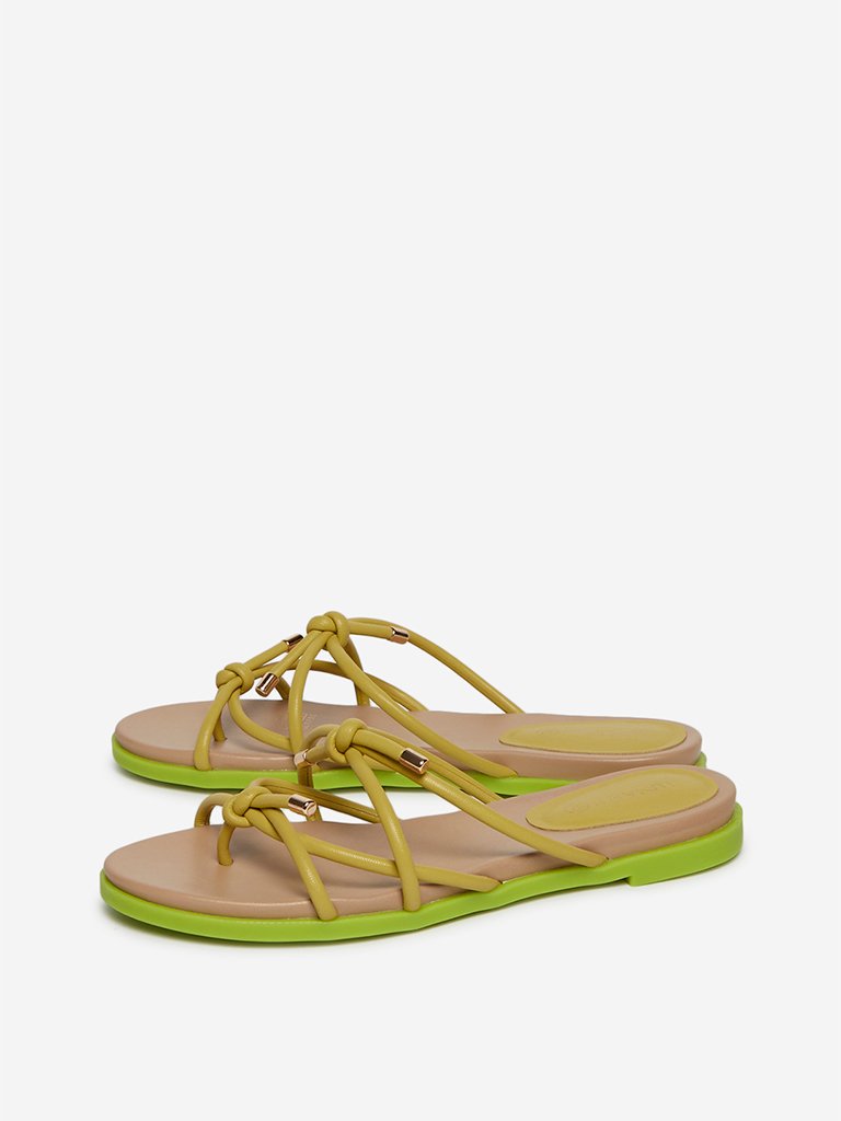 LUNA BLU Multicolour Knot Pattern Sandals