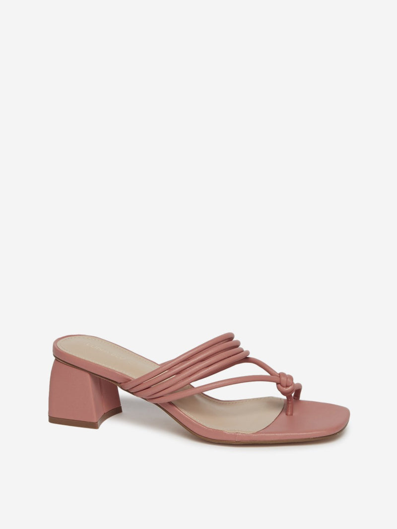 LUNA BLU Pink Block Heel Sandals