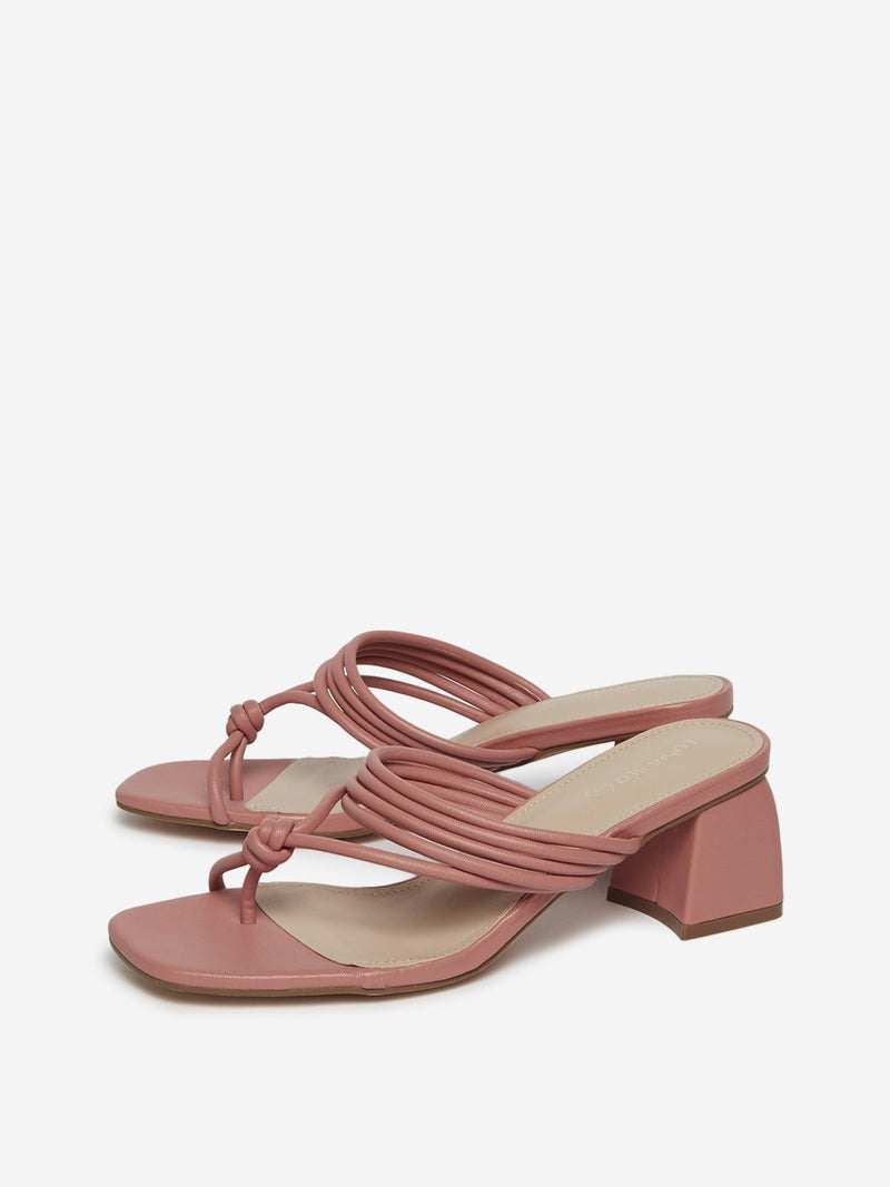 LUNA BLU Pink Block Heel Sandals