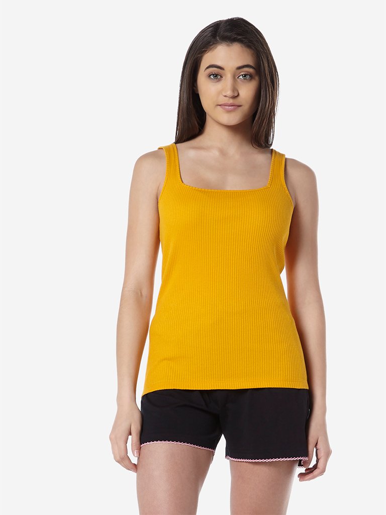 Wunderlove Mustard Ribbed Vest