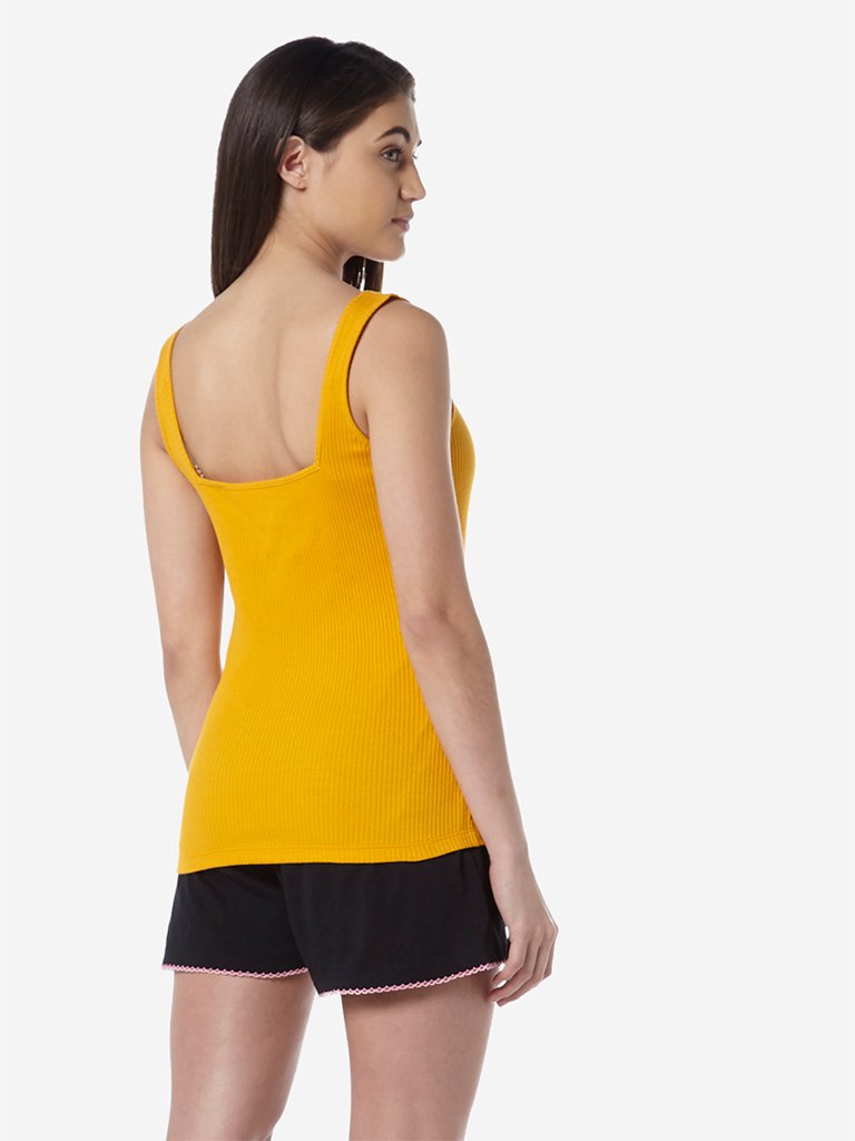 Wunderlove Mustard Ribbed Vest