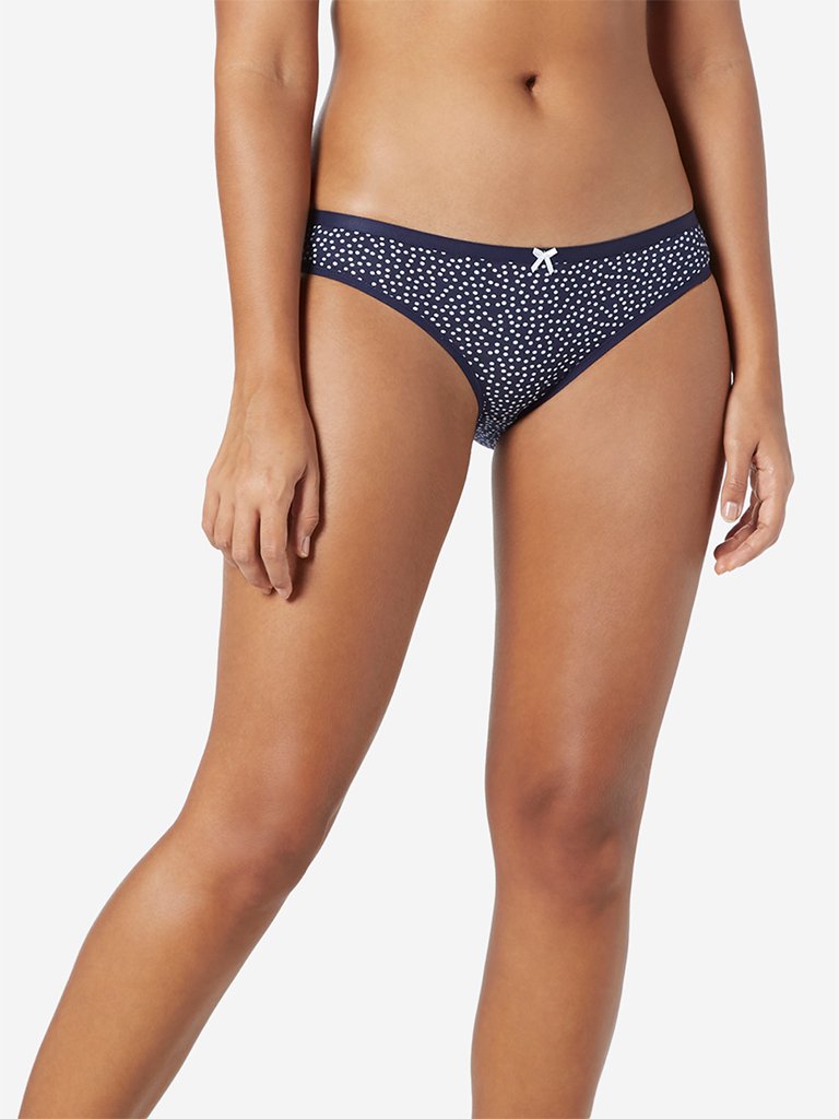 Wunderlove Navy Bikini Briefs Set Of Three