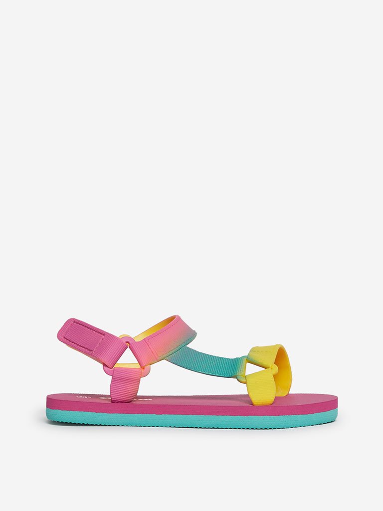 Yellow Kids Multicolour Sandals