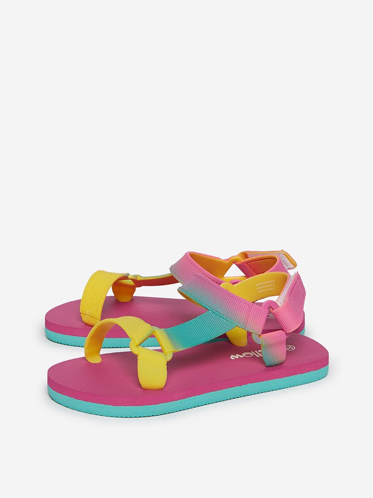 Yellow Kids Multicolour Sandals