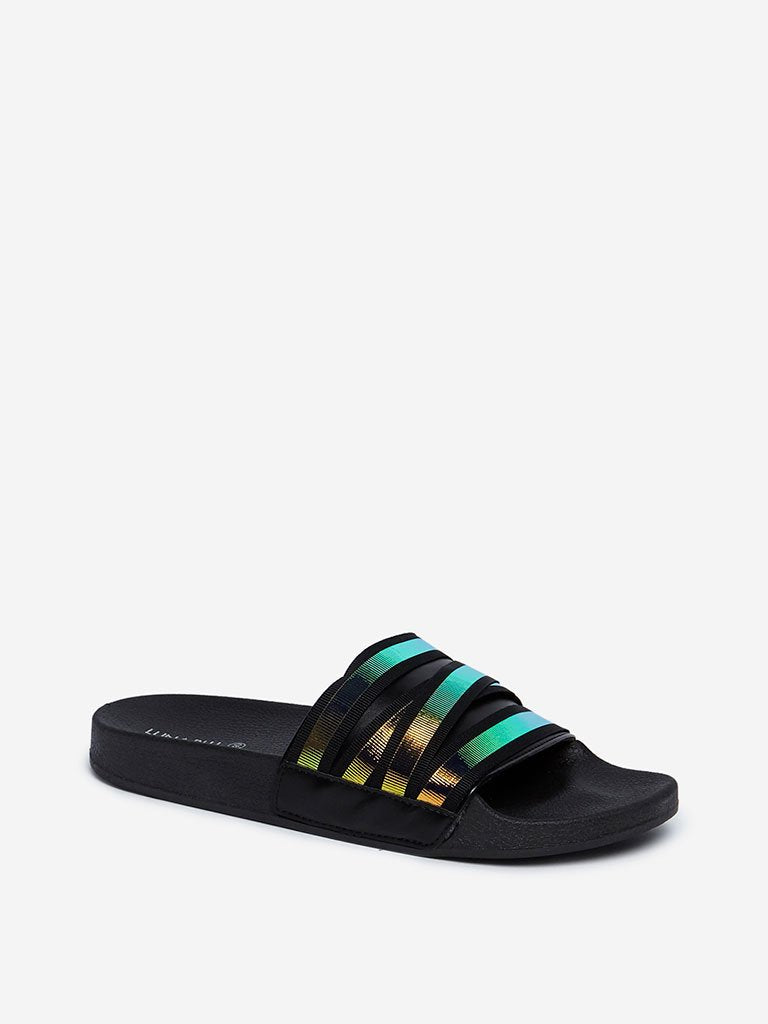 LUNA BLU Black Iridescent Design Slides