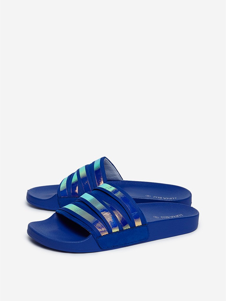 LUNA BLU Indigo Iridescent Design Slides