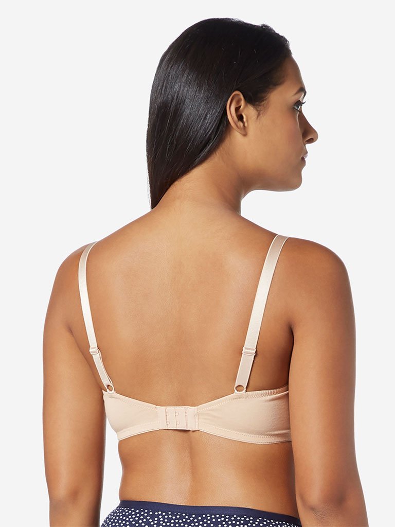 Wunderlove Beige Floral Non-Padded Non-Wired Bra