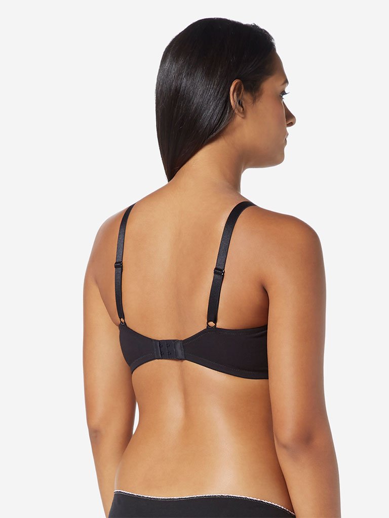 Wunderlove Black Floral Non-Padded Bra