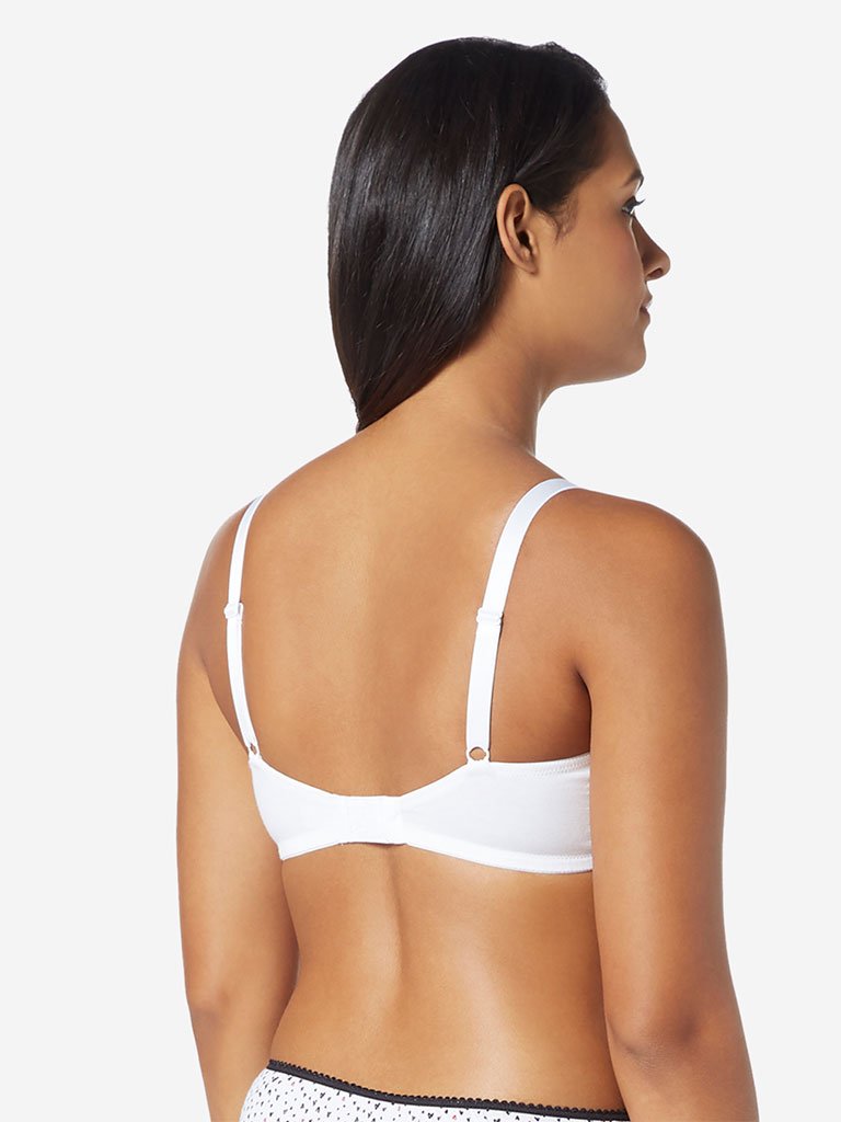 Wunderlove White Floral Non-Padded Lucy Lace Bra