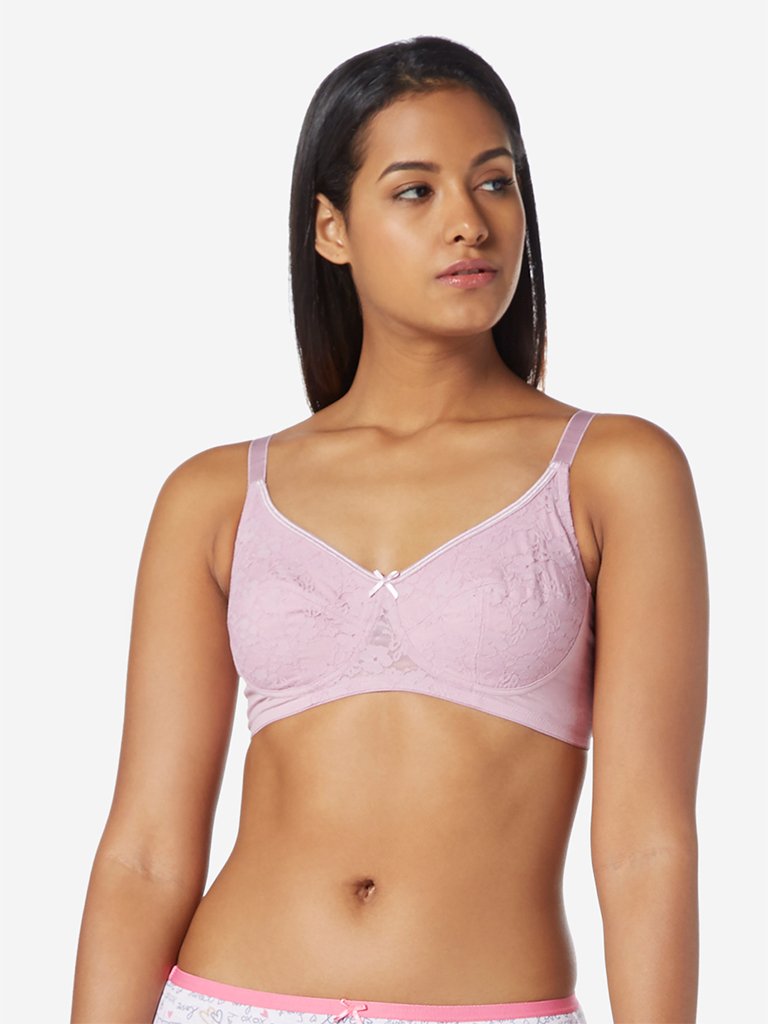 Wunderlove Pink Floral Non-Padded Bra