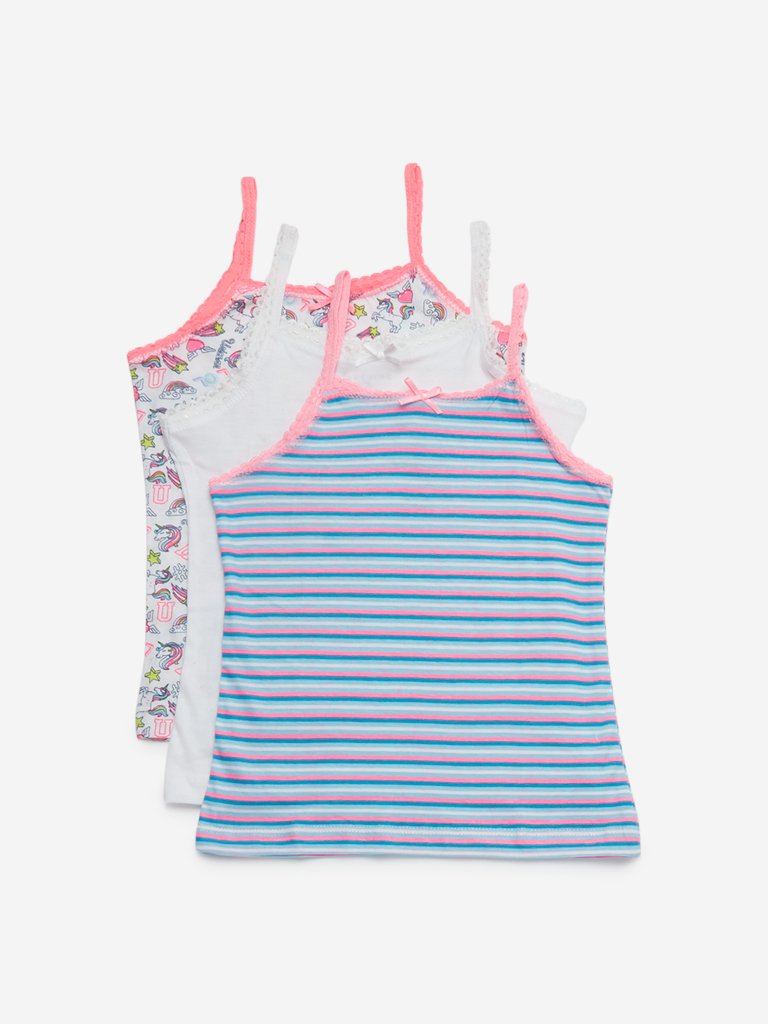 HOP Kids Pink Camisoles Pack Of Three