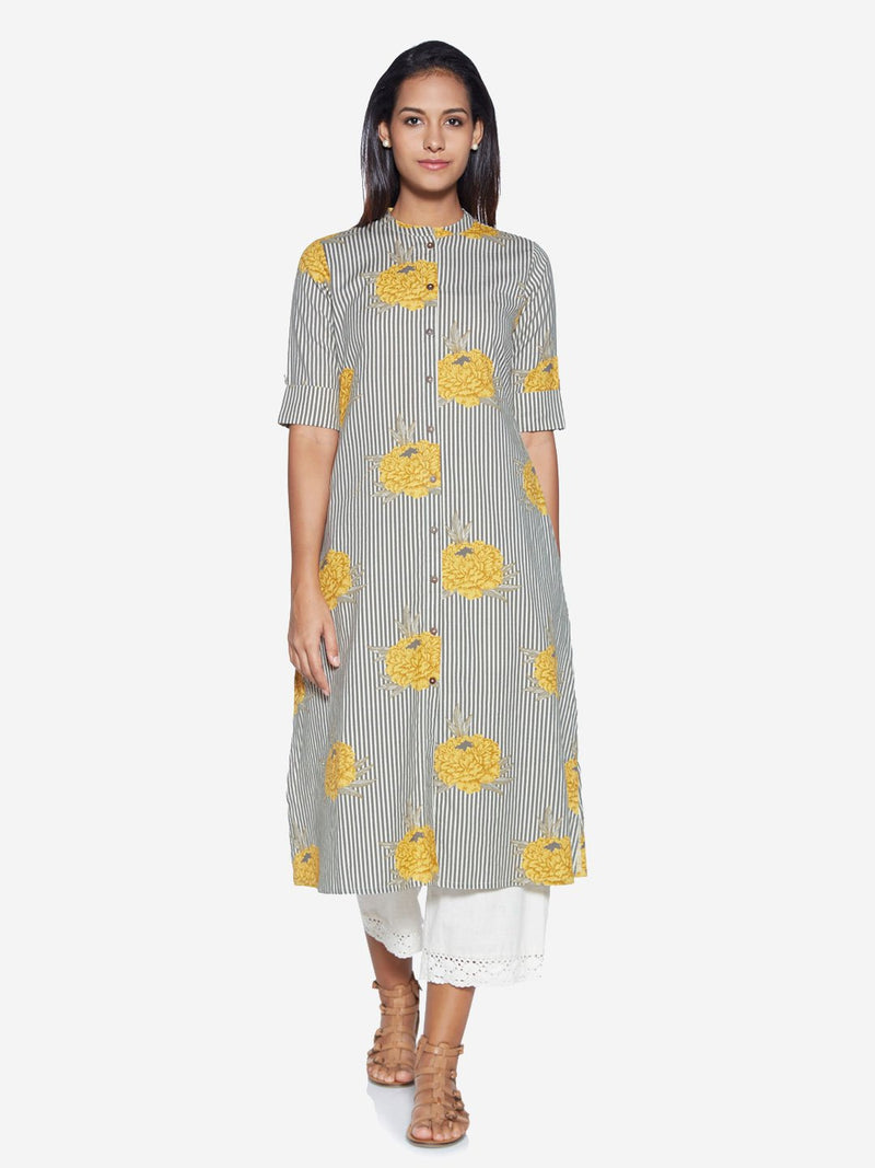 Utsa Multicolour Floral A-Line Kurta