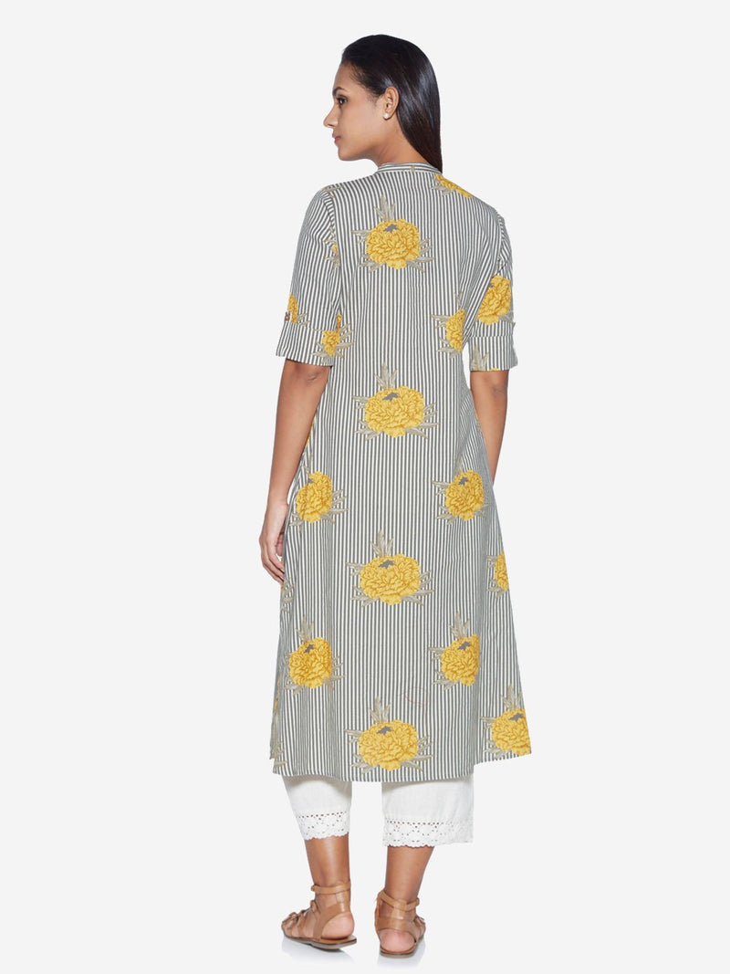 Utsa Multicolour Floral A-Line Kurta