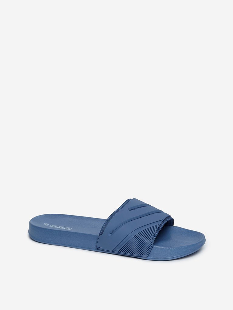 SOLEPLAY Blue Striped Slides