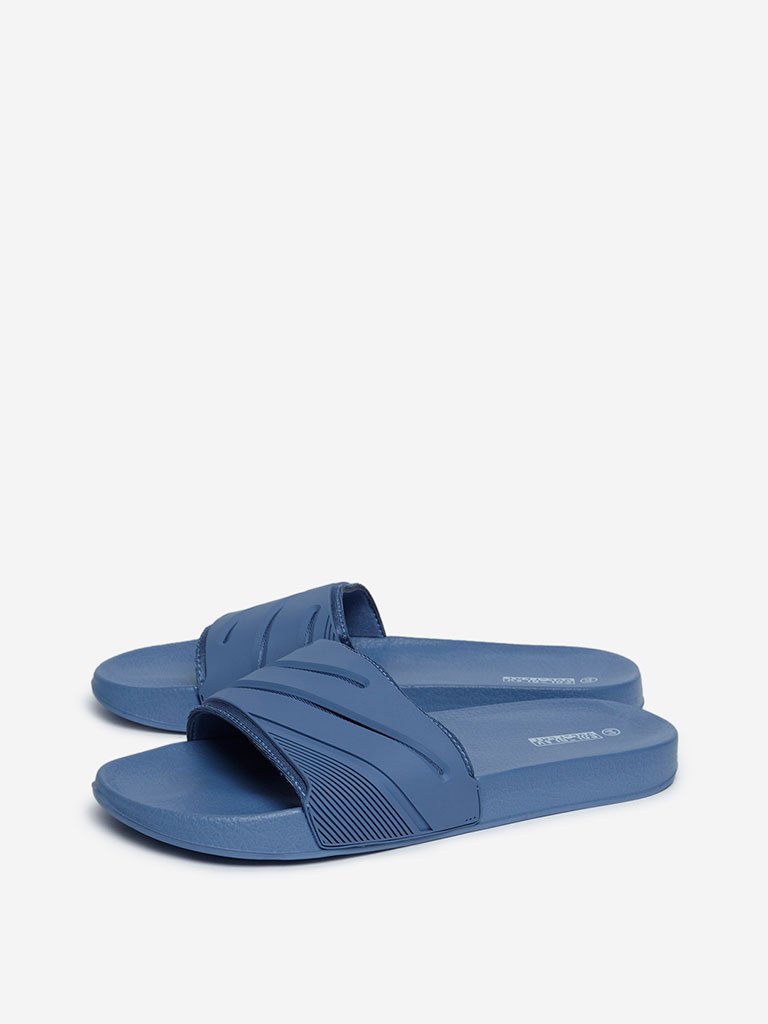 SOLEPLAY Blue Striped Slides