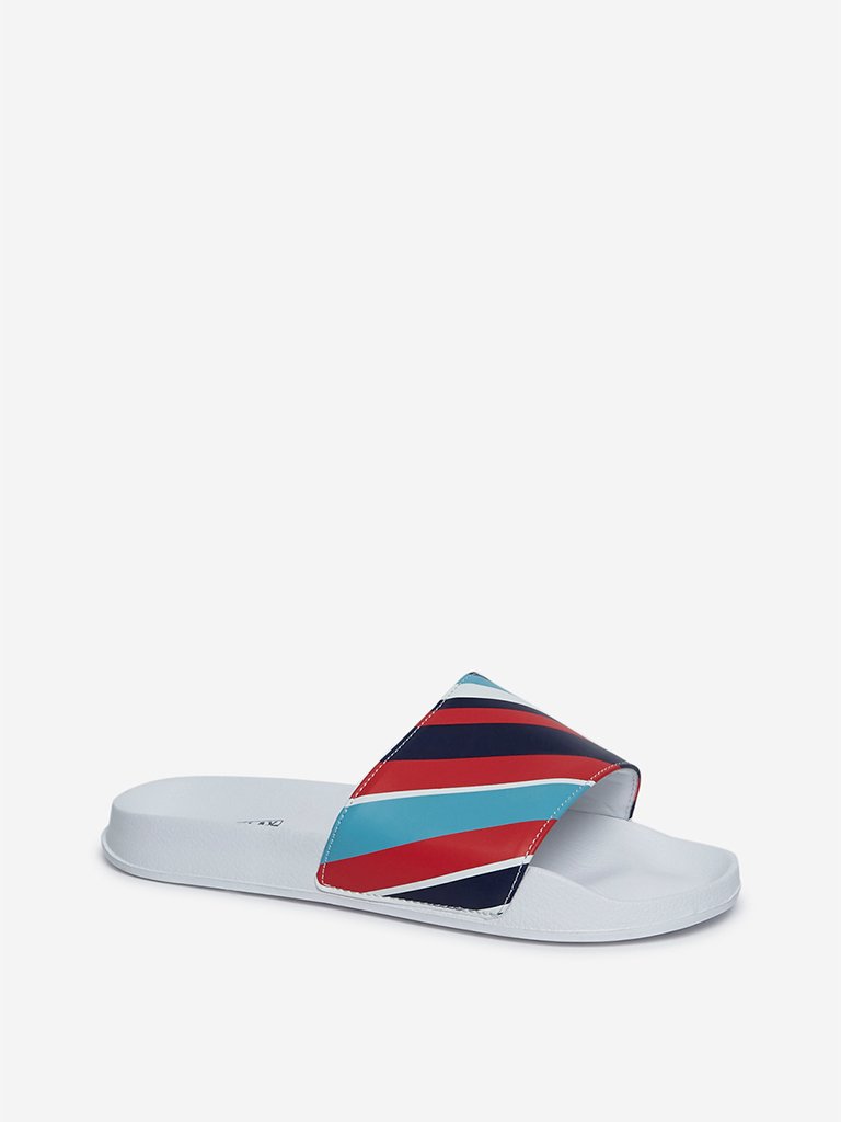 SOLEPLAY Multicoloured Striped Slides