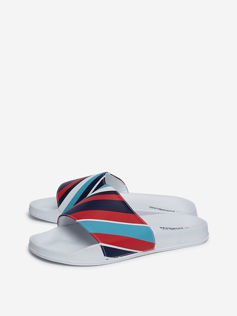SOLEPLAY Multicoloured Striped Slides