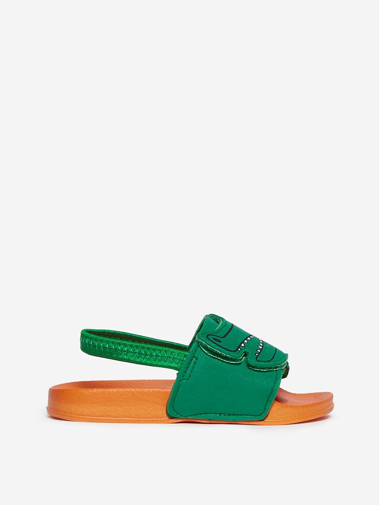 Yellow Kids Green Alligator Design Slides
