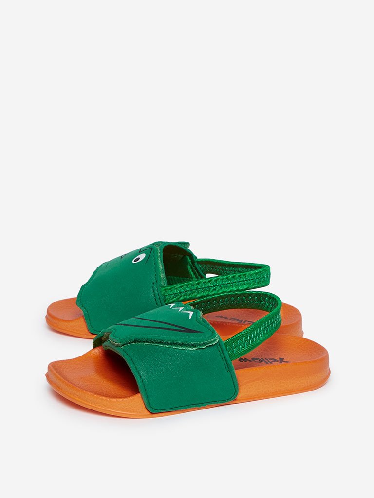 Yellow Kids Green Alligator Design Slides