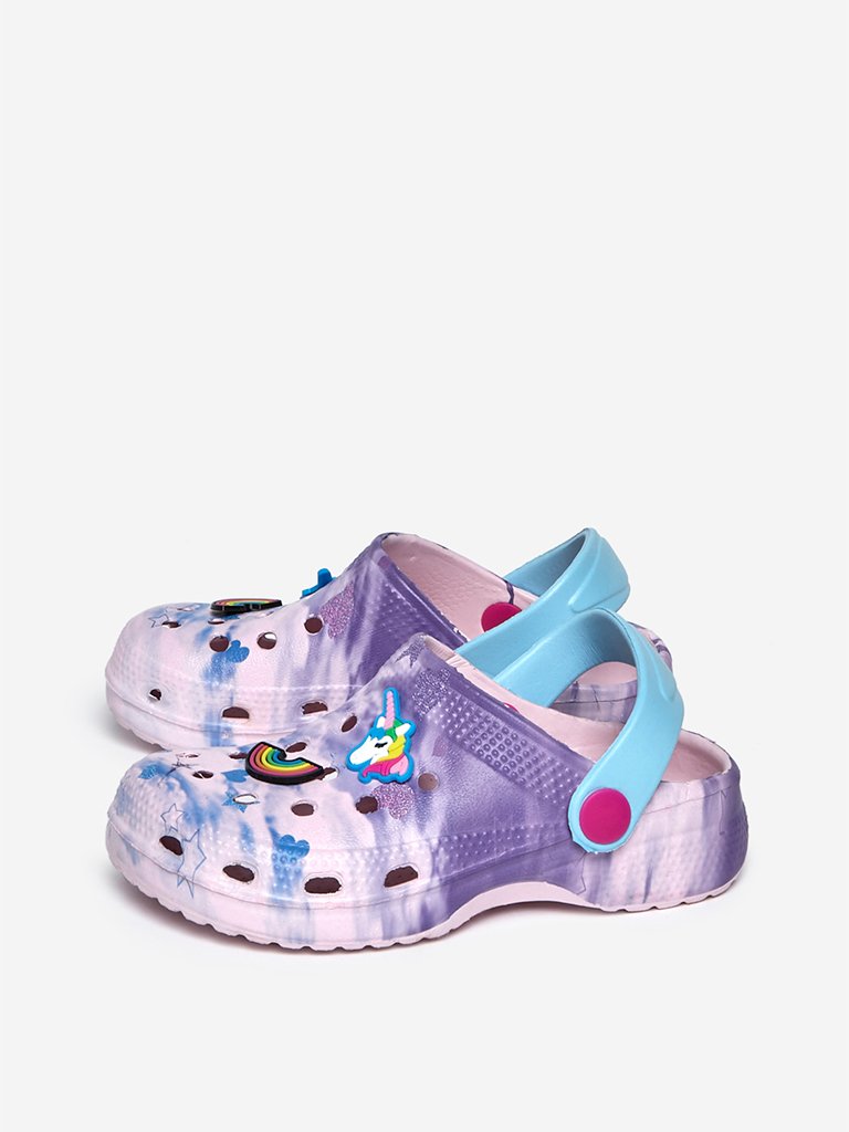 Yellow Multicolour Rainbow Detailed Clogs