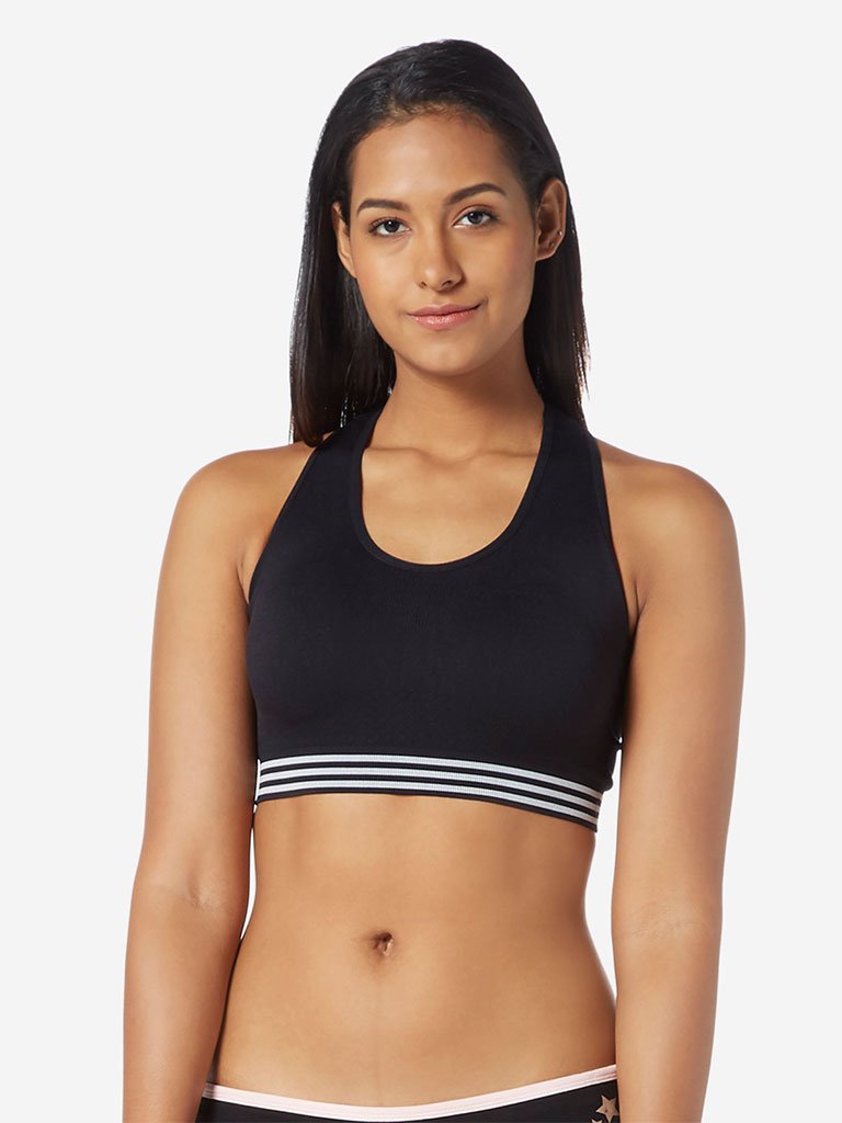 Wunderlove Black Padded Non-Wired Sports Bra
