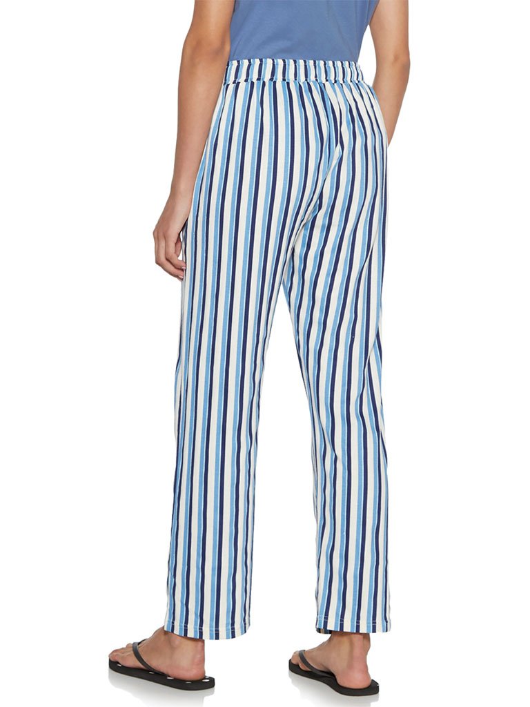 Wunderlove Navy Stripe Printed Pyjamas