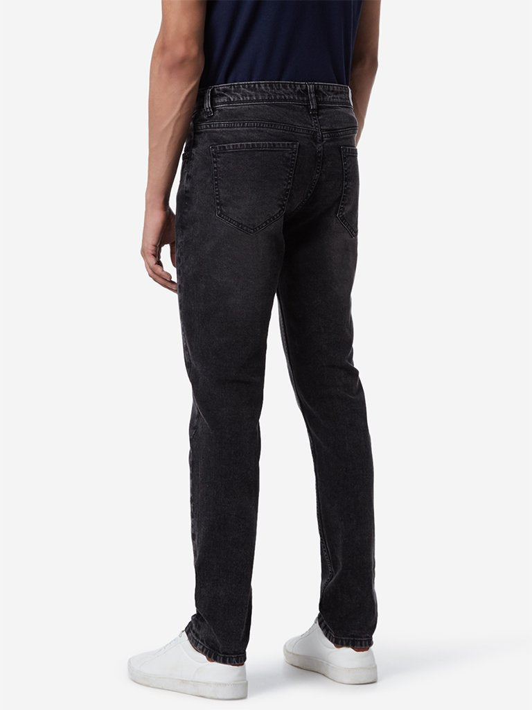WES Casuals Charcoal Slim Fit Jeans