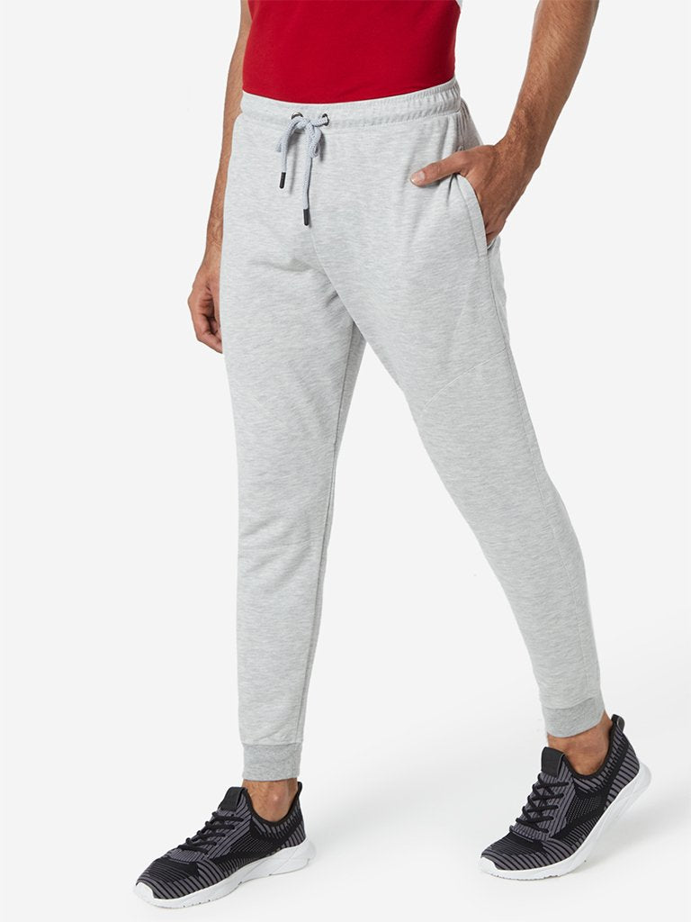 Studiofit Grey Melange Regular Fit Joggers