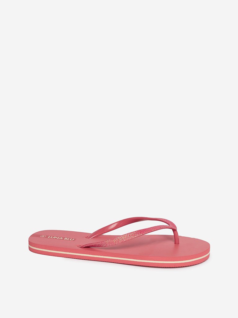 LUNA BLU Coral Glimmering Flip-Flops
