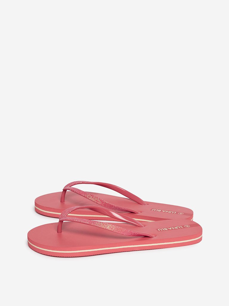 LUNA BLU Coral Glimmering Flip-Flops