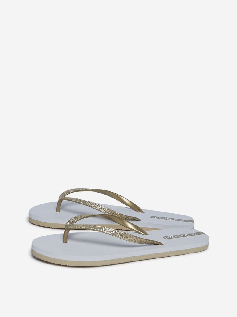 LUNA BLU White Glimmering Flip-Flops