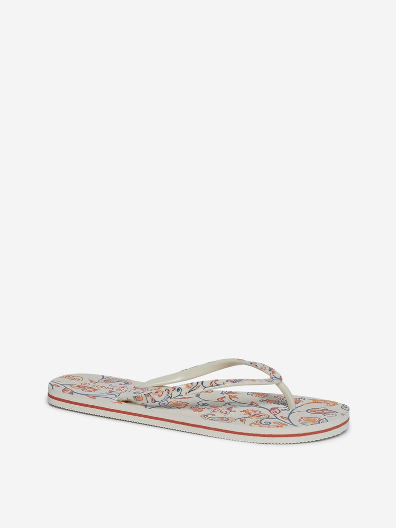 LUNA BLU White Printed Flip-Flops