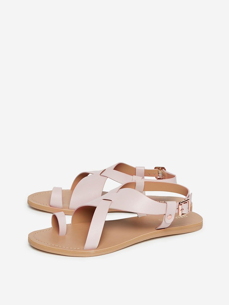 LUNA BLU Lilac Faux-Leather Sandals