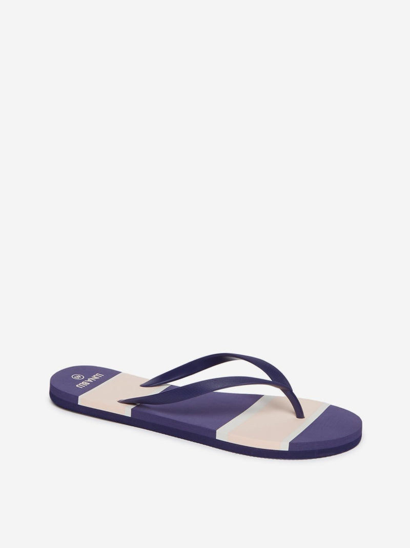 LUNA BLU Purple Striped Flip-Flops