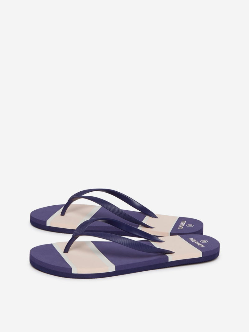 LUNA BLU Purple Striped Flip-Flops