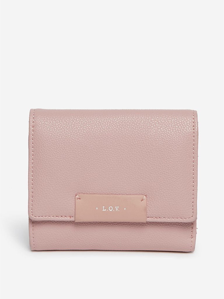 LOV Pink Tri-Fold Wallet
