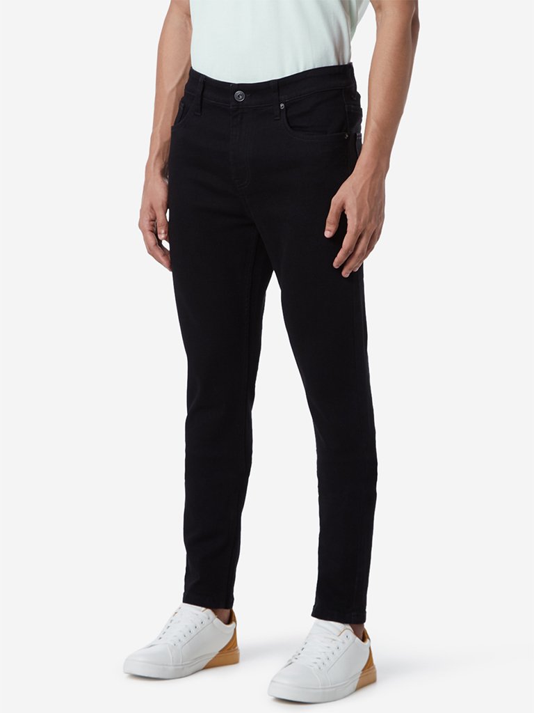 WES Casuals Black Slim Fit Jeans