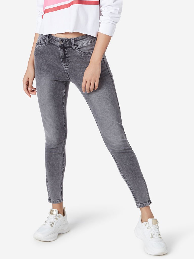 Nuon Grey Melange Skinny Jeans